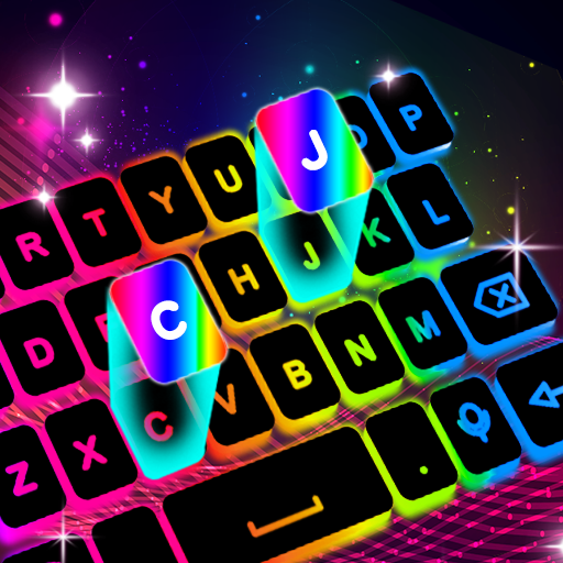 Neon LED Keyboard - LED كيبورد